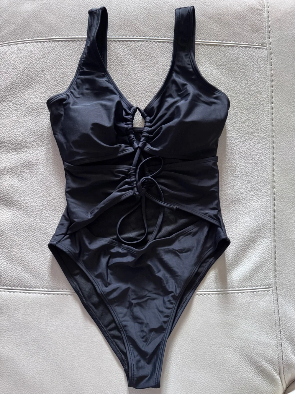 Women’s Black Cutout One-Piece Swimsuit - size S - NWT
